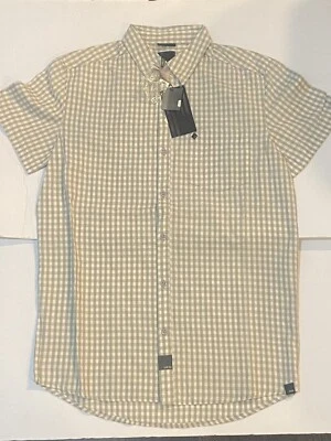 Camisa gris manga corta con botones Kr3w para hombre Foto 1 de 4