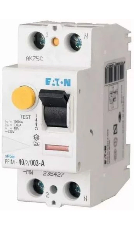 EATON 237131 interruttore magnetotermico differenziale classe AC 1P+N 25A-0.03A - Immagine 1 di 1