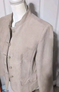 Dressbarn Women’s Large beige brown blazer fully lined long sleeves M - Picture 1 of 10