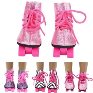1 Pair Fashionable Doll Roller Skates for 18inch American Dolls Blythe Doll Toy - Picture 1 of 15