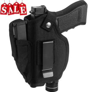US Tactical Flashlight Laser/Light IWB OWB Hunting Gun Holster with Mag Holder - Picture 1 of 11