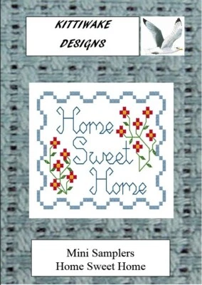 Mini Samplers - Home Sweet Home Cross Stitch Kit by Kittiwake Beginners Kit