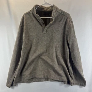 Greg Norman Men's Brown Fleece Lined 1/4 Button Collared Pullover Size XL - Picture 1 of 21
