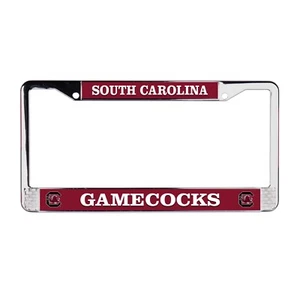 South Carolina Gamecocks NCAA Chrome Metal Laser Cut License Plate Frame - Picture 1 of 1