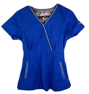 Blusa Médica KOI by Kathy Peterson XS Azul Mezcla de Algodón Foto 1 de 4