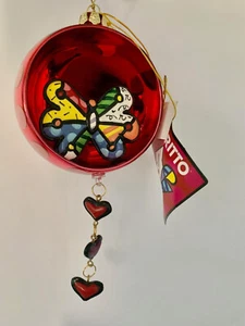 ROMERO BRITTO BUTTERFLY BALL ORNAMENT ** NEW ** GIFT BOXED - Picture 1 of 7