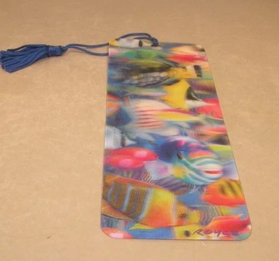 New 3D Lenticular Bookmark -Fish Jam- with Tassle - Image Pops Right Out - Image 1 of 2
