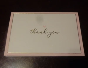 Konvolut 8 rosa Herz Danke Grußkarten #53 - Bild 1 von 4