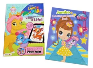 Littlest Pet Shop & Whisker Haven Palace Haustiere Prinzessinnen Kinder Malbücher Set - Bild 1 von 3
