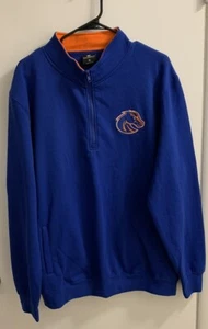 Herren Colosseum Royal Boise State Broncos Schildkröten Logo Viertelreißverschluss Jacke - Bild 1 von 8