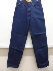 Jeans Lee Relaxed Fit gamba affusolata pesante denim blu nuovo con etichette taglia W30 x L32 - Foto 1 di 15