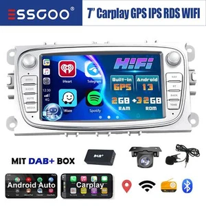 2+32G Carplay Android 13 Autoradio GPS DAB+ KAM Für Ford Focus 2 Mondeo S C-max - Bild 1 von 13