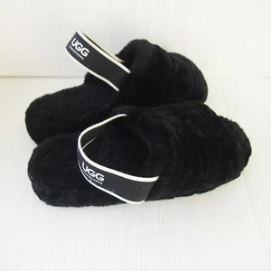 UGG Oz-Shepard unisex black lambskin slides slippers US7 men's US8 women's - Picture 1 of 8