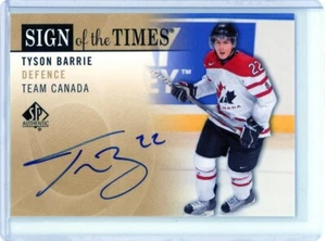 2012-13 SP Authentic Sign of the Times Auto Tyson Barrie Hard Signed - Picture 1 of 2