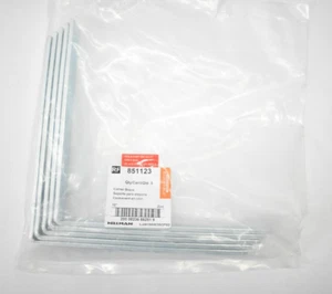 Lot of 5 Hillman Zinc Corner Braces 851123 10" x 1.25" Flat Corner All Purpose - Picture 1 of 5
