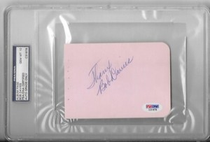 Bob Davies Signed Album Page PSA/DNA Certified Auto Slabbed HOF Deceased 1990