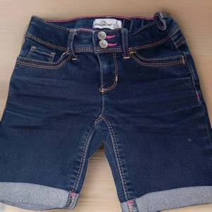 Girls Blue Jean Stretch Cuffed Shorts Size 6 Snap button - Picture 1 of 5