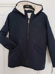 Tommy Hilfiger Women's Navy Hood Detachable Water Resistant Coat SizeL - Picture 1 of 12