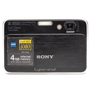 Sony Cyber-shot DSC-T2 8.1MP Black Digital Camera Well Used - Picture 1 of 8