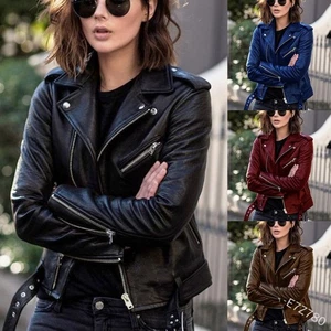 Jacket Women's Short Slim Fit Fashion Jacket - Picture 1 of 35