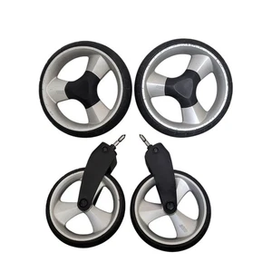 Mamas & Papas Flip XT/XT2/XT3 Full Wheels Set In Silver Front And Rear Wheel X2 - Picture 1 of 7