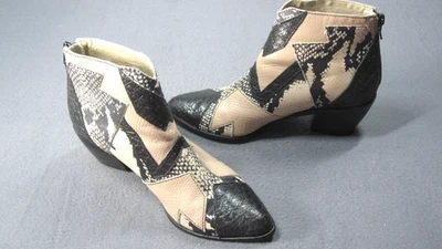 Society Amuse x Matisse Booties Women's 6.5 Cowboy Mixed Print Cowboy Pointy Toe - Image 1 of 4