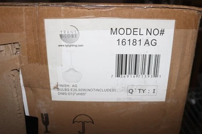 Colgante Trans Globe Lighting Aristo oro antiguo 12" ancho 16181 AG Foto 1 de 3