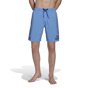 adidas Seasonal Floral Classics Logo 19" Swim Shorts Blue Fusion/Pulse Mint XS - Picture 1 of 5