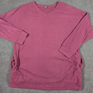 OFEEFAN Women's Large Top Light Sweater Pockets V Neck Casual Long Sleeve - Picture 1 of 7