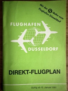 DUSSELDORF AIRPORT JAN 1981 TIMETABLE ALL AIRLINES TRAFFIC PAN AM LUFTHANSA - Picture 1 of 1