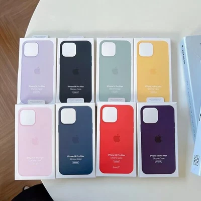 For iPhone 14Plus 14Pro 14Pro Max New Original Silicone Phone Case with MagSafe - Image 1 of 4