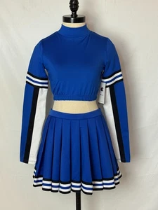 Champion Ladies S Blue White Cheerleading Uniform Cosplay Costume Skirt - Picture 1 of 12