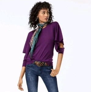 Cabi Gr. Large Peek Pullover Pulli Lila 3708 Baumwollmischung - Bild 1 von 7