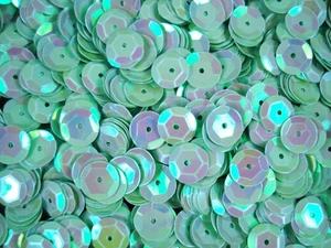 Sequins 8mm Mint AB 100g DIY Crafts Sewing Dressmaking Decorating - Picture 1 of 2