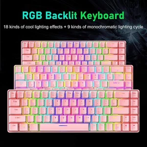 68 Keys 60% verdrahtete mechanische Gaming-Tastatur für PS4 Xbox PC Laptop Mac - Picture 1 of 4