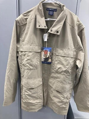 ExOfficio Gobi Jacket Mens Large Beige Hiking Fishing Explorer Blend Gear READ - Image 1 of 4