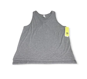 Women's Laser Cut Tank Top - All in Motion - Heather Grey - XL - S710 - Picture 1 of 3