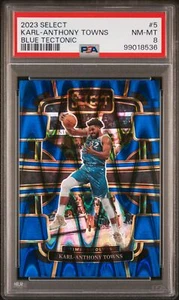 2023 Panini Select #5 Karl-Anthony Towns Blue Tectonic PSA 8 - Picture 1 of 2