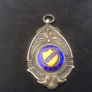 Emaille massiv Silber LAWRENCE CYCLING CLUB Uhr Anhänger Medaille 1954 Simpson London 5h - Bild 1 von 2