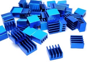 Mini Heatsink 9 x 9 x 5mm Aluminum Heat Sink 5-Fin Mini Heat Sink, Blue - 24 PCS - Picture 1 of 2