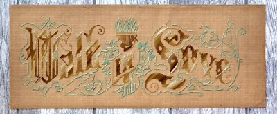 BLACK FRIDAY SALE - WALK IN LOVE  Ephesians 5:2 Paper Punch Motto Sampler - Image 1 of 4