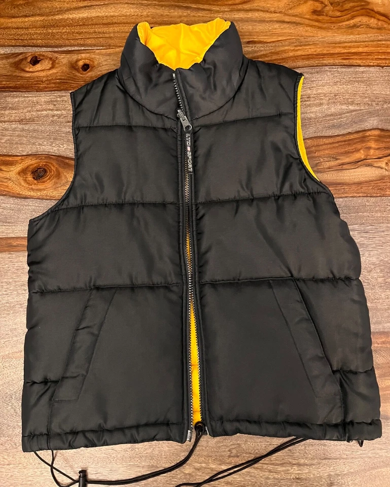 Chaleco acolchado reversible Limited America unisex adulto talla S amarillo liso Foto 1 de 4