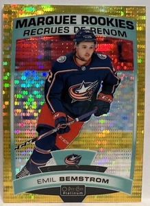 2019-20 O-Pee-Chee Platinum SEISMIC GOLD 6/50 Emil Bemstrom #166 Rookie RC RARE! - Picture 1 of 7