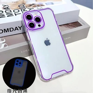 Luminosa Funda TPU Transparente para iPhone 16 15 Pro Max 14 Cubierta Transparente Blindada Suave - Imagen 1 de 45