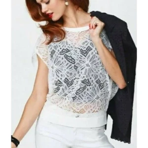 Cabi Women's Lace Top Blouse Camisole Size Small ~ Perfect Layering Piece! - Picture 1 of 5