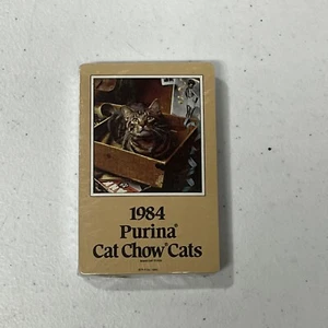 New Sealed Vintage 1984 PURINA CAT CHOW Advertising Playing Cards Hoyle - Picture 1 of 2