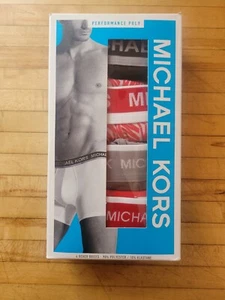 NWT 4 PACK MICHAEL KORS PERFORMANCE MEN'S BOXER BRIEFS UNDERWEAR MSRP $59.50 L - Picture 1 of 2