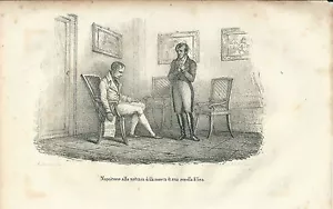 1846 NAPOLEONE APPRENDE MORTE DELLA SORELLA litografi Napoléon Paolina Bonaparte - Foto 1 di 1