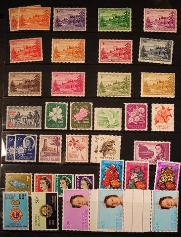 NORFOLK ISLAND MOSTLY MNH COLLECTION WITH FDCs $225.00+ Cover