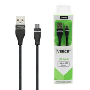 Verce Micro USB Cable Charger 1m Data Sync Transfer Android Charging - Picture 1 of 4